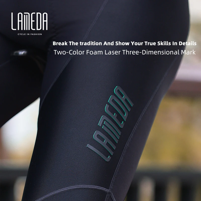 LAMEDA 5-10 ℃ Cycling Bib Pants Winter Autumn Windproof Fleece Warm Bicycle Overalls MTB Road Bike Apparel