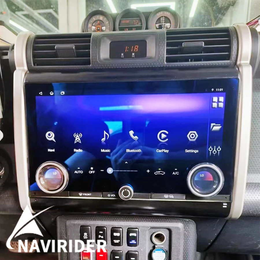 

13-дюймовый Android QLED автомобильный радиоприемник для Toyota FJ Cruiser J15 2007-2020 Carplay GPS-навигация стерео RDS Bluetooth мультимедийный плеер