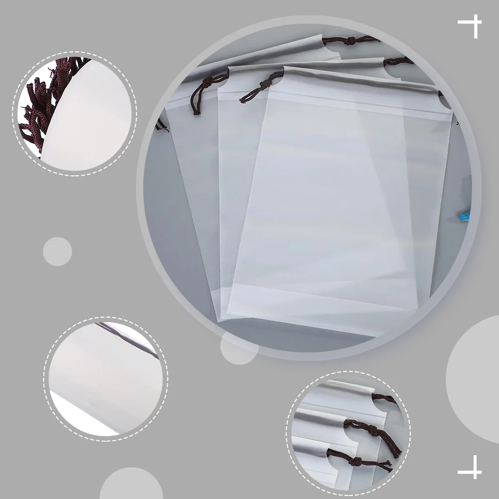 

40 Pcs Eyelash Packaging Bag Organizer Cosmetics Drawstring Bags Travel Small Frosted Eva Transparent Storage