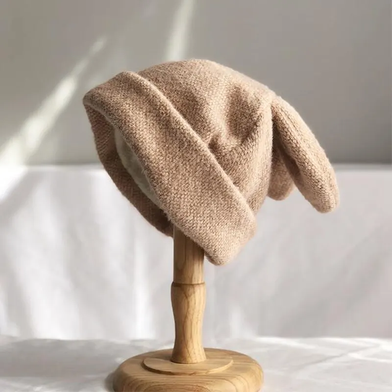Unisex Rabbit Ears Cute Beanies Autumn Winter Warm Hat Hip Hop Cap Beanie Hat Caps for Women Men image 4