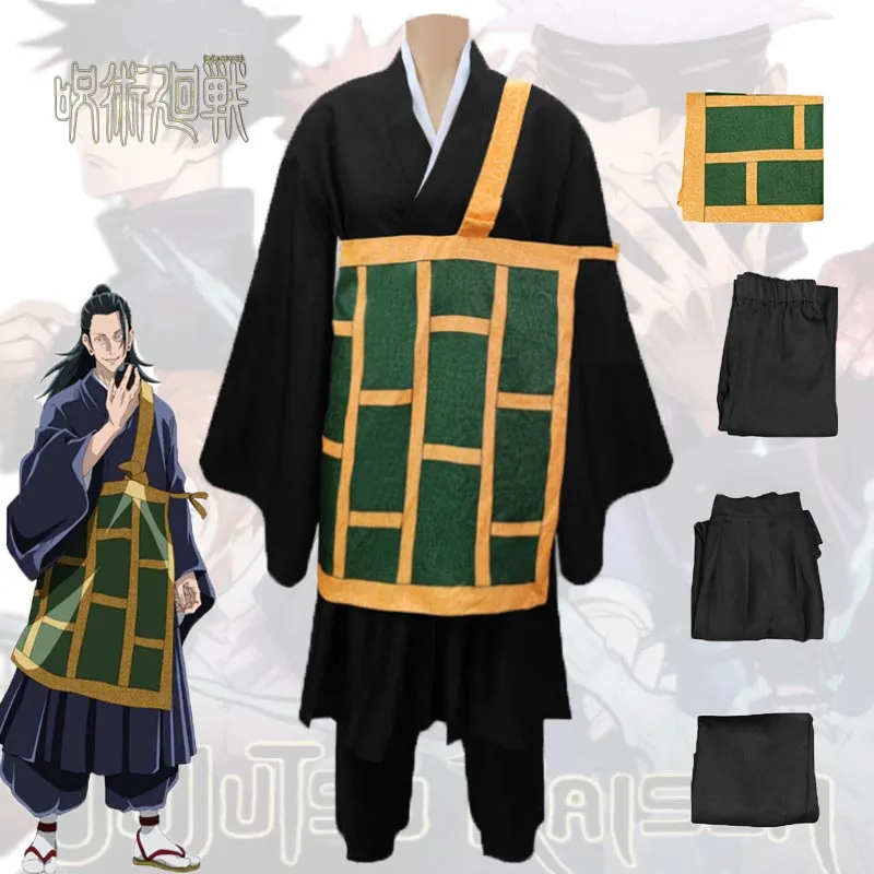 

Anime Geto Suguru Cosplay Costume Jujutsu Kaisen Kimono Black Blue Japanese Uniform Halloween Role Play Clothes for Men Women