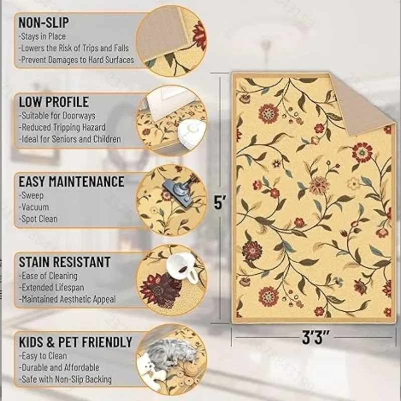 VIKAMA American Living Room Retro Carpet Persian Wind Sand Tea Table Blanket Comfortable Bedroom Bed Blanket Home Decoration view 4