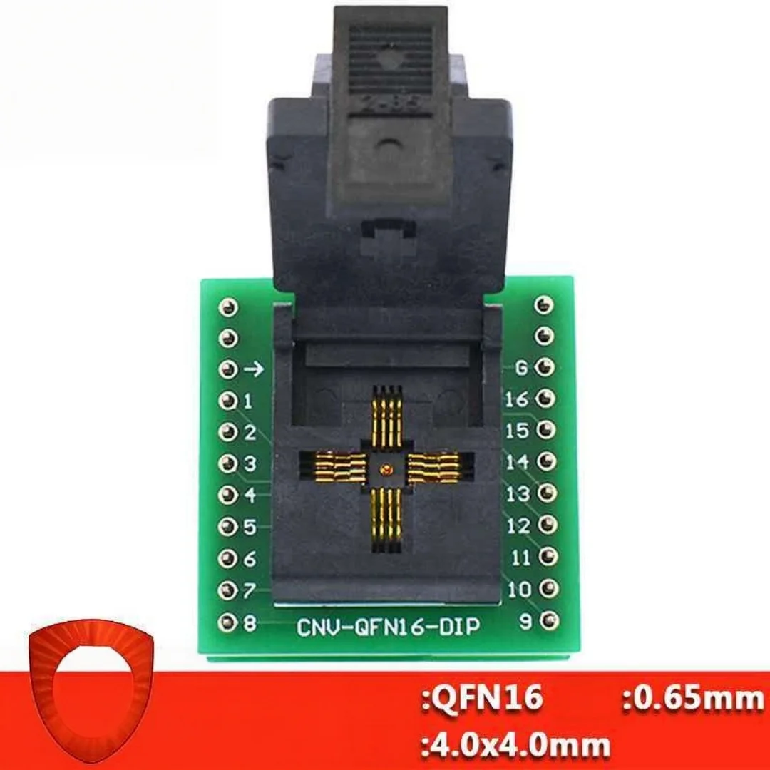 QFN4X4-16L (0.65) Gold Plated IC Chip Aging Test Stand QFN16 Burn and Write Programming Stand Fixture
