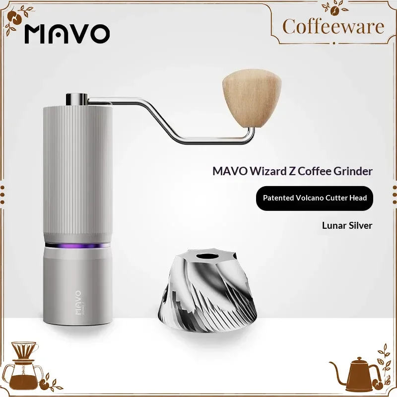 MAVO Wizard Z Portable Hand Coffee Grinder Manual Coffee Bean Miller Precise Grinding Tool For Household Hand Drip Cafe Barista