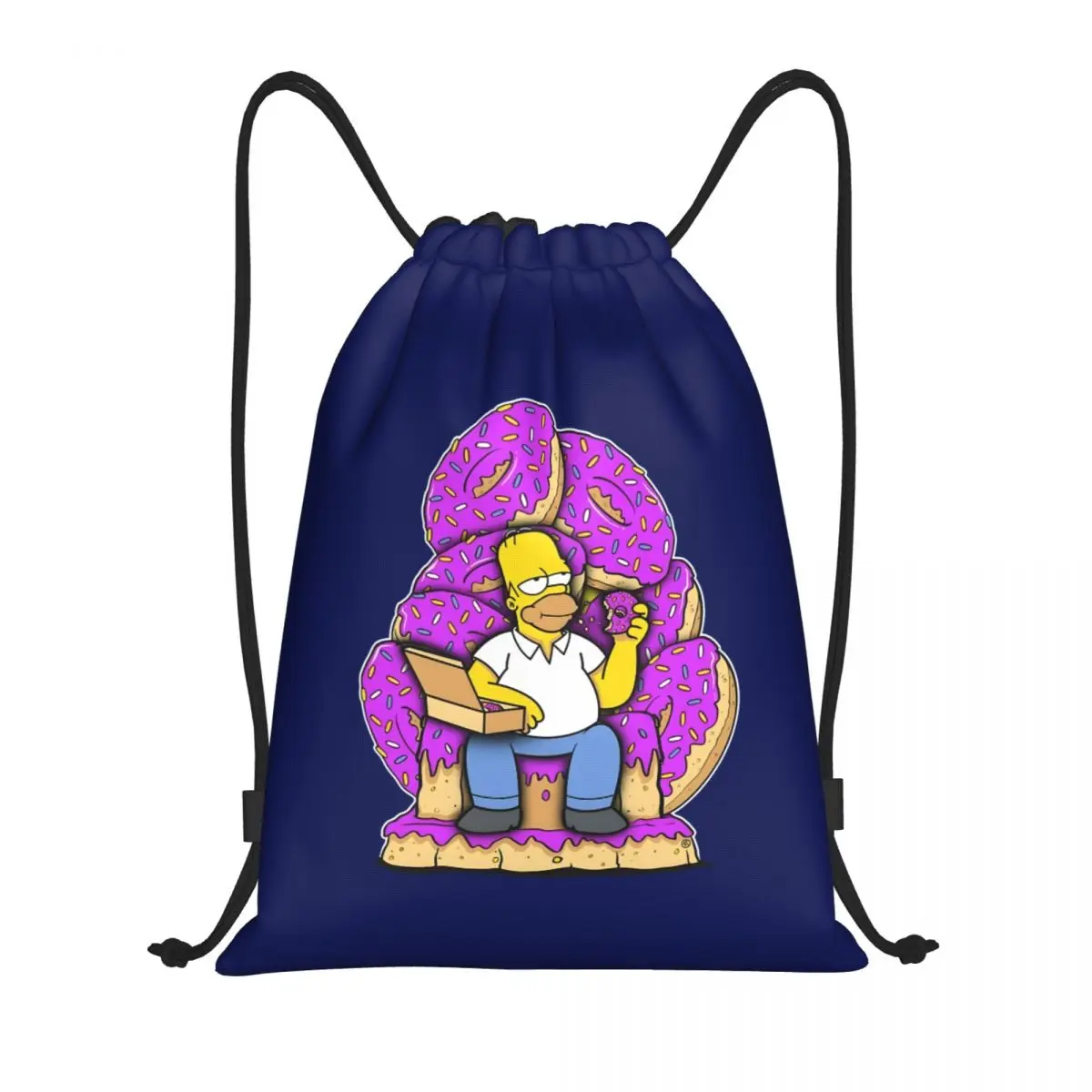 Personalizowane worki ze sznurkiem Simpsonowie Damskie Męskie Składane Torby Gimnastyczne Sportowe Plecaki Animowana Sitcom Torby na Zakupy