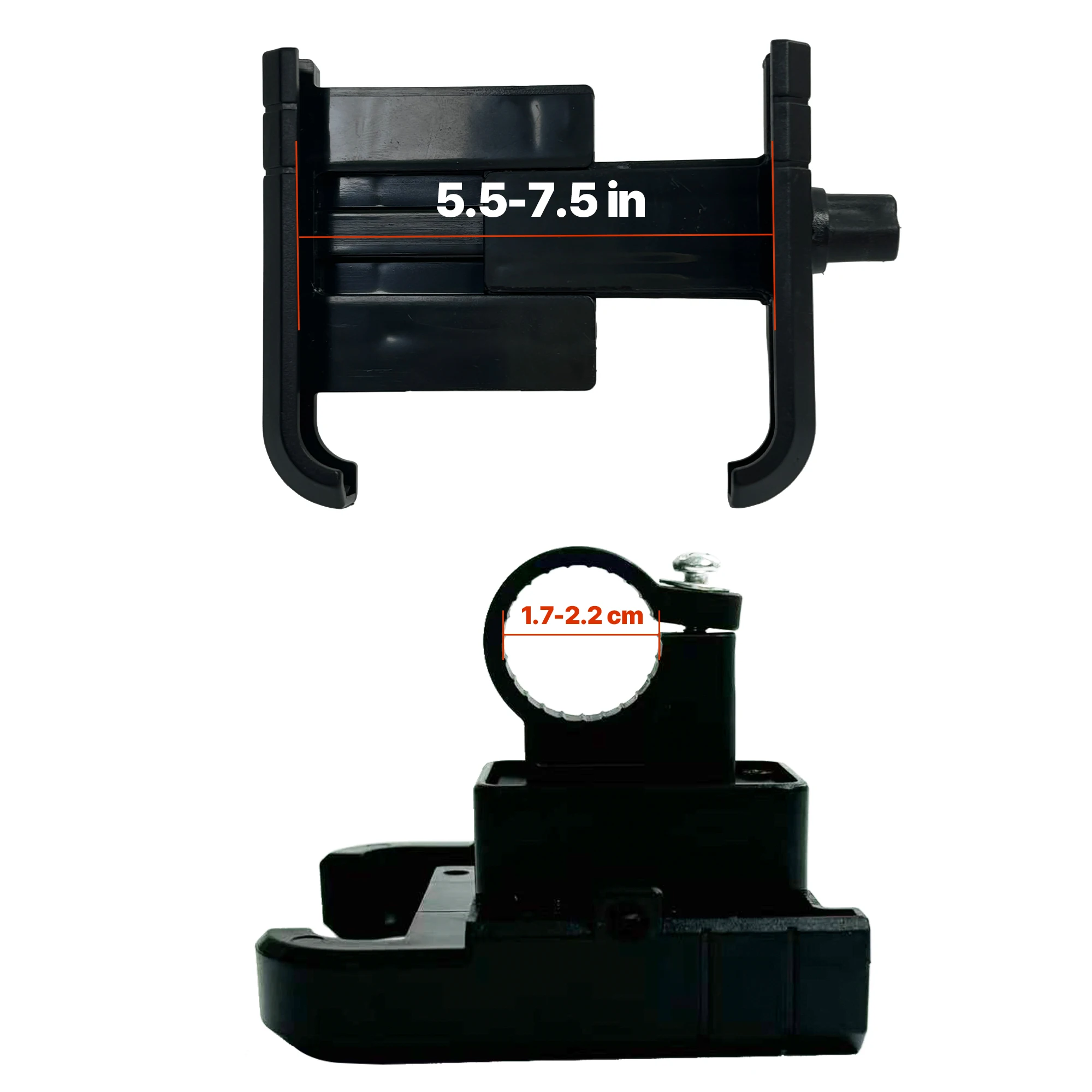 Universelle Handyhalterung für Elektroroller, Fahrrad, Motorrad, Kinderwagen, Lenker, GPS-Halterung mit Vibrationsdämpfer – Detail 6