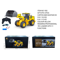 Huina 1552 1:16 6CH Rc Bulldozer  Remote Control Loader Children Outdoors Electric Engineering Vehicle Toy Boy Gift