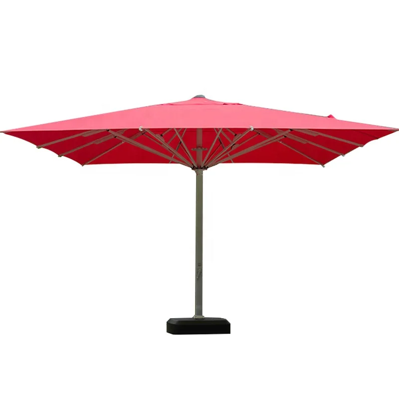 Heavy Duty Huge Umbrella 4*4M 5*5 M 6*6 M Outdoor Parasol Patio Garden Stand Roman Umbrella Cantilever Aluminum Umbrella