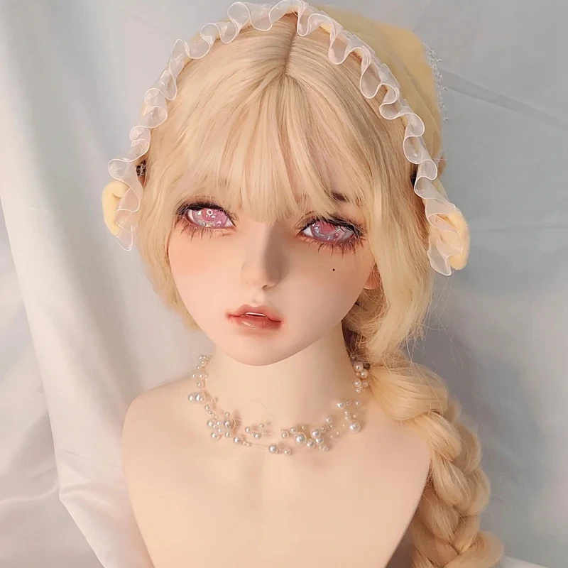 Maski BJD Żywica Pół Głowy/Pełna Głowa Kigurumi Oczy Crossdress Cosplay Japońskie Anime Role Lolita Maski Oczy i Peruka