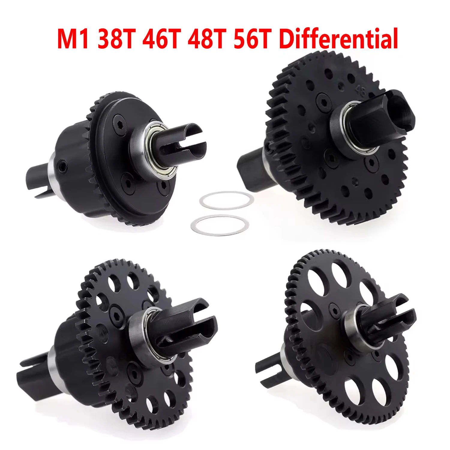 ZD Racing M1 38T 46T 48T 56T Aço Fazendo Diferencial Traseiro Dianteira para 1/8 Kyosho Thunder Tiger RC Car Buggy Truck