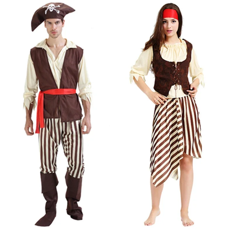 Cosplay Capitaine Jack Sparrow pour hommes et femmes, Pirate des Caraïbes, Halloween, Carnaval, Halloween, Sexy, Homme, Femme, Geladulte, 600