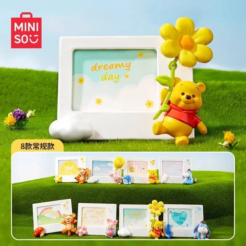 MINISO подлинный Disney Winnie the Pooh Tiggo Polaroid серия слепая коробка украшение фоторамка девушка милый праздничный подарок игрушка-сюрприз