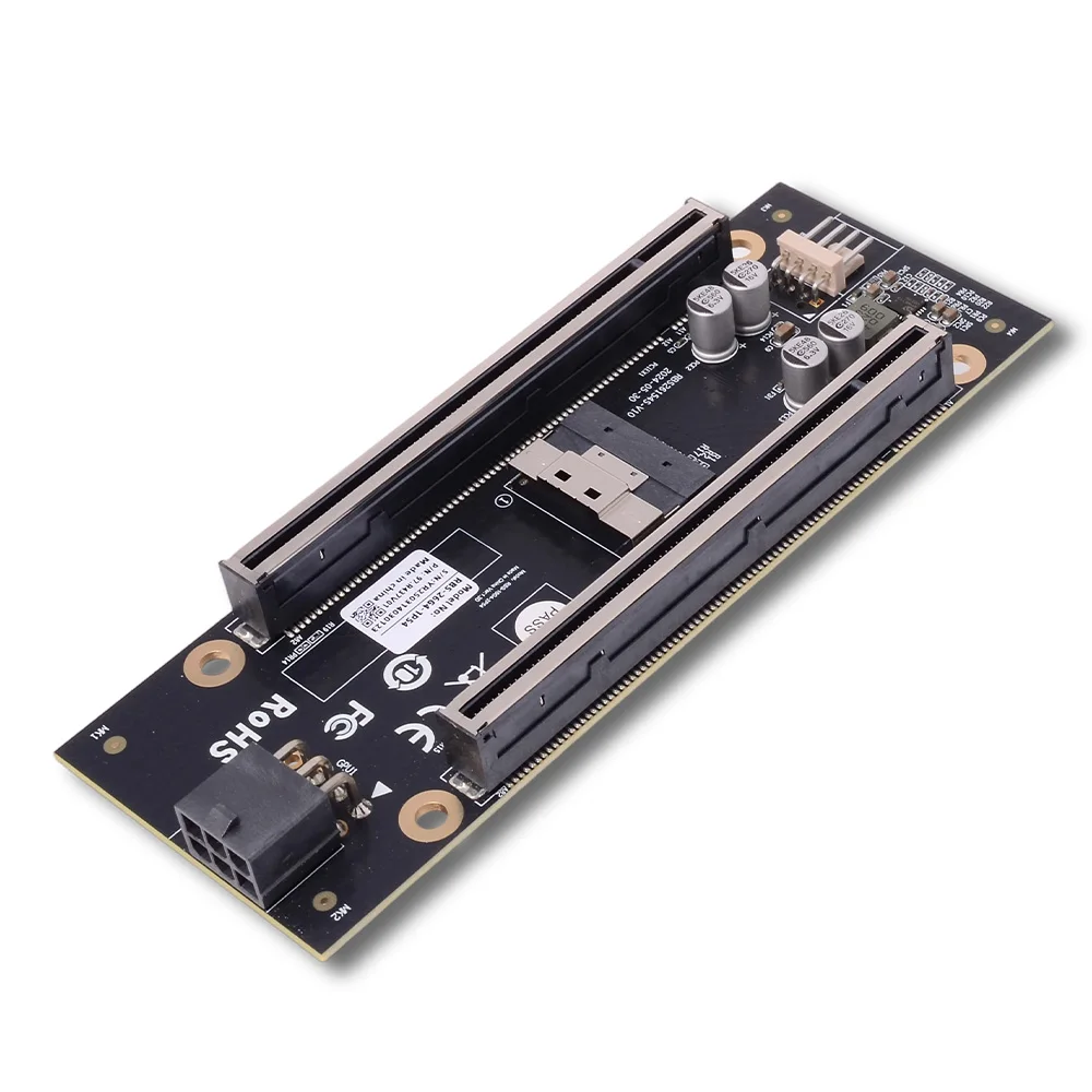 PCIe 4.0 X4 Card Adapter Board Dual-slot 4X Split Base Backplane for GPU NIC HDD SSD Graphics Network Hard Drives SFF-8654 8i