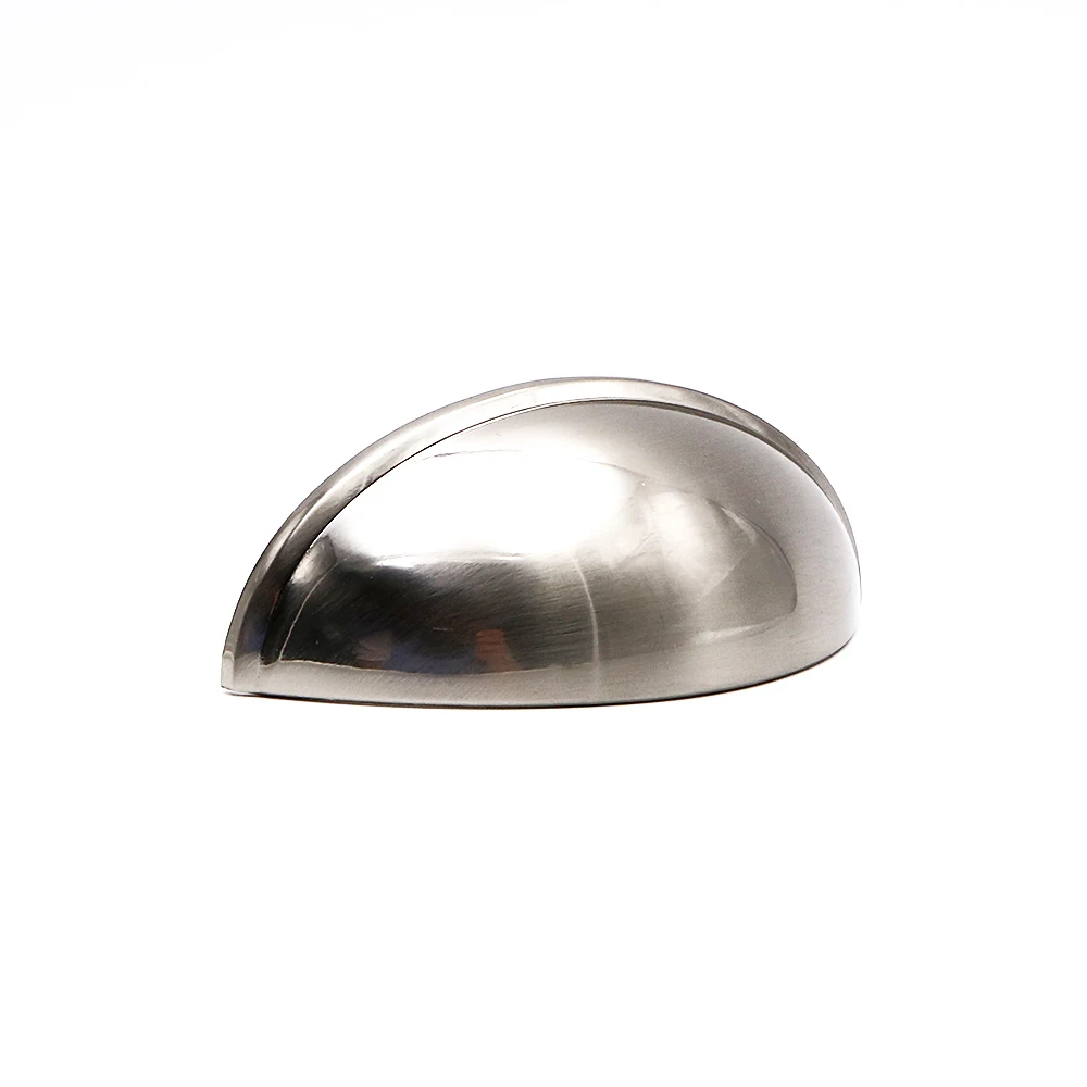 Cabinet Knobs Brushed Nickel Cup Pulls 3 Inch Hole Centers Bin Pulls Modern Cup Handles for Cabinets Hardware