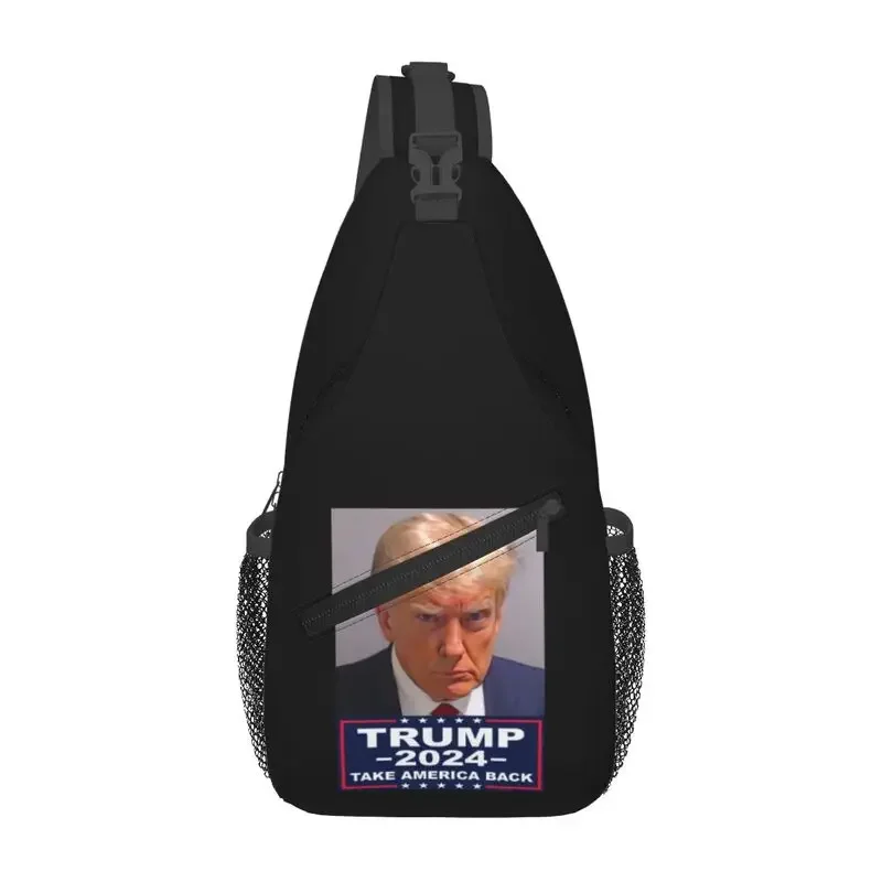 

Custom Trump Take America Back Sling Chest Bag Crossbody Shoulder Backpack for Men Cycling Camping Daypack