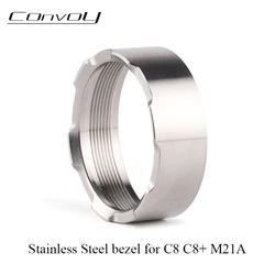 Stainless Steel Bezel for Convoy C8 and C8+ M21A Flashlight