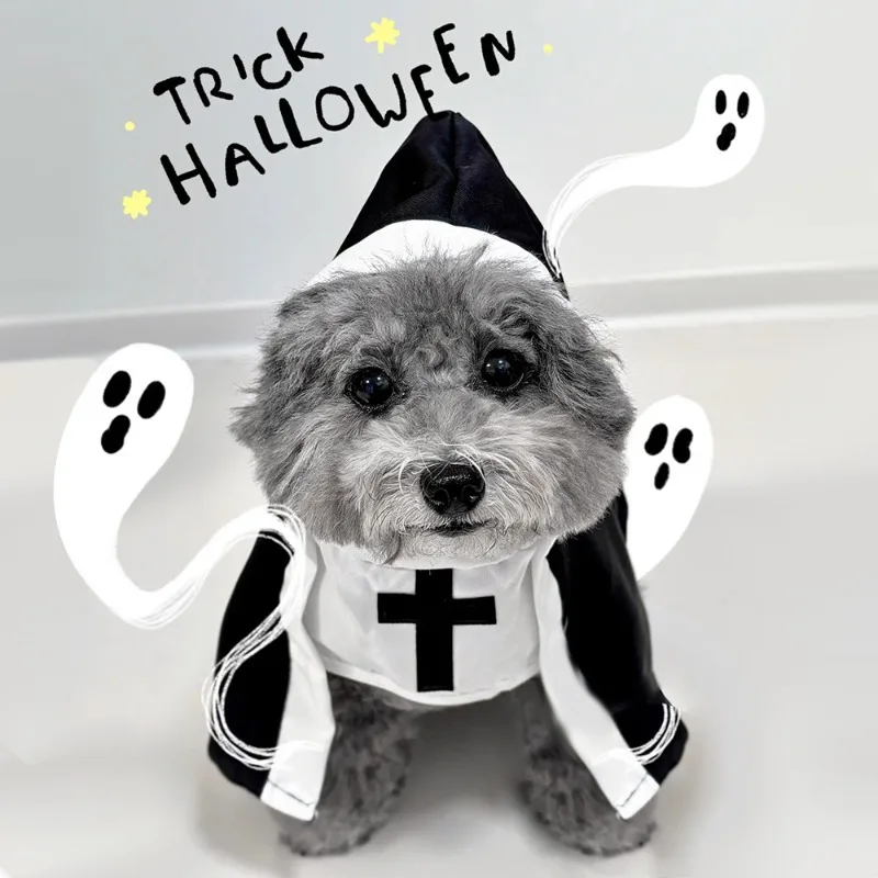 

Pet Nun Costume Cats Dogs Funny Cosplay Outfit Small Medium Pets Photo Props Animal Halloween Dress Up Party Cute Pet Clothing