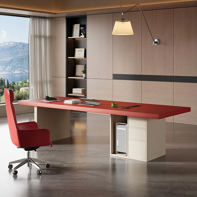 Modern Simple Solid Wood Desk Light Luxury High-end Boss Table President's Office New Desk Small Workbench