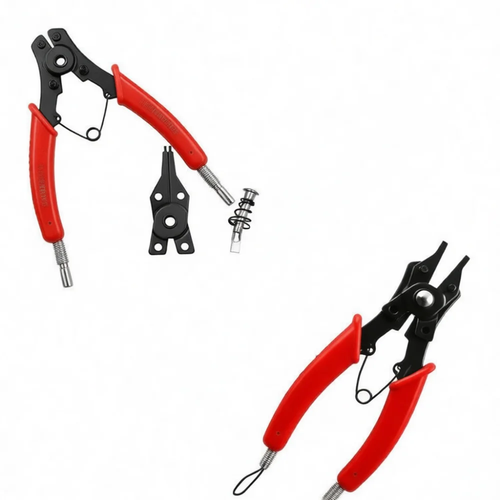 4 In 1 Circlip Plier Set Professional Snap Ring Pliers Multifunctional Retaining Ring Tool For Auto Repair Mechanical