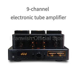 200W+200W High Power Fever Hifi Tube Amplifier Pre-stage Auido Speaker Amplifier Home Theater Bluetooth 5.0 Support 4/8Ω Speaker