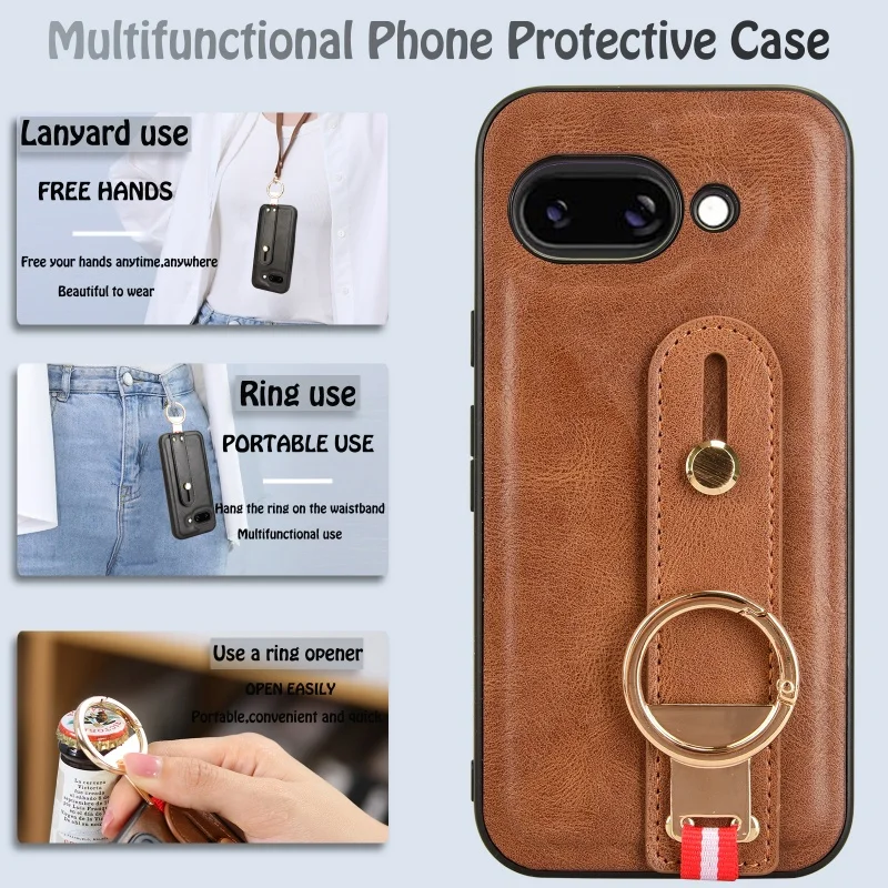 

For Google Pixel 9A 8A 7A 6A 5A multi -function ring mobile phone case TPU rear cover is suitable for Google Pixel 9A 2024