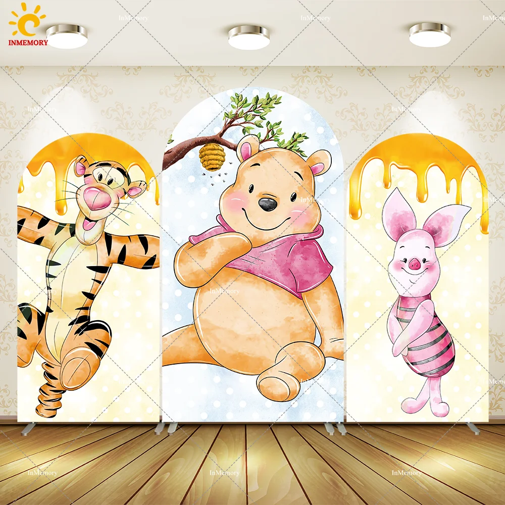 

Дисней Винни Пух арка фон детский душ украшение вечерние баннер фотобудка медовая пчела тигр свинья арочная стена