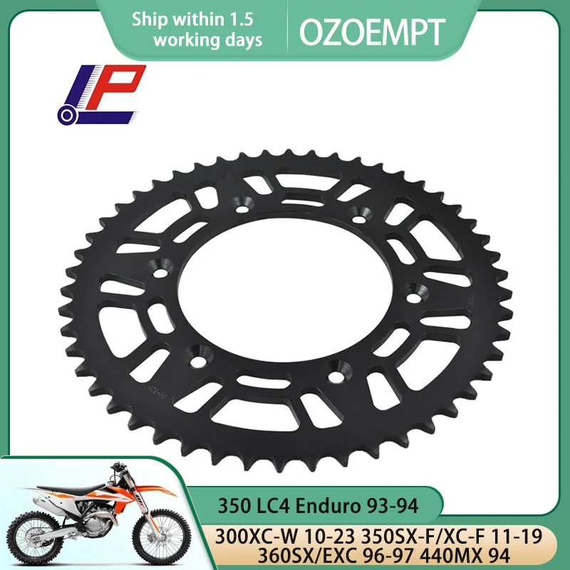 

OZOEMPT 520-50T Motorcycle Rear Sprocket Apply to 300XC-W 10-23 350 LC4 Enduro 93-94 350SX-F/XC-F 11-19 360SX/EXC 96-97 440MX 94