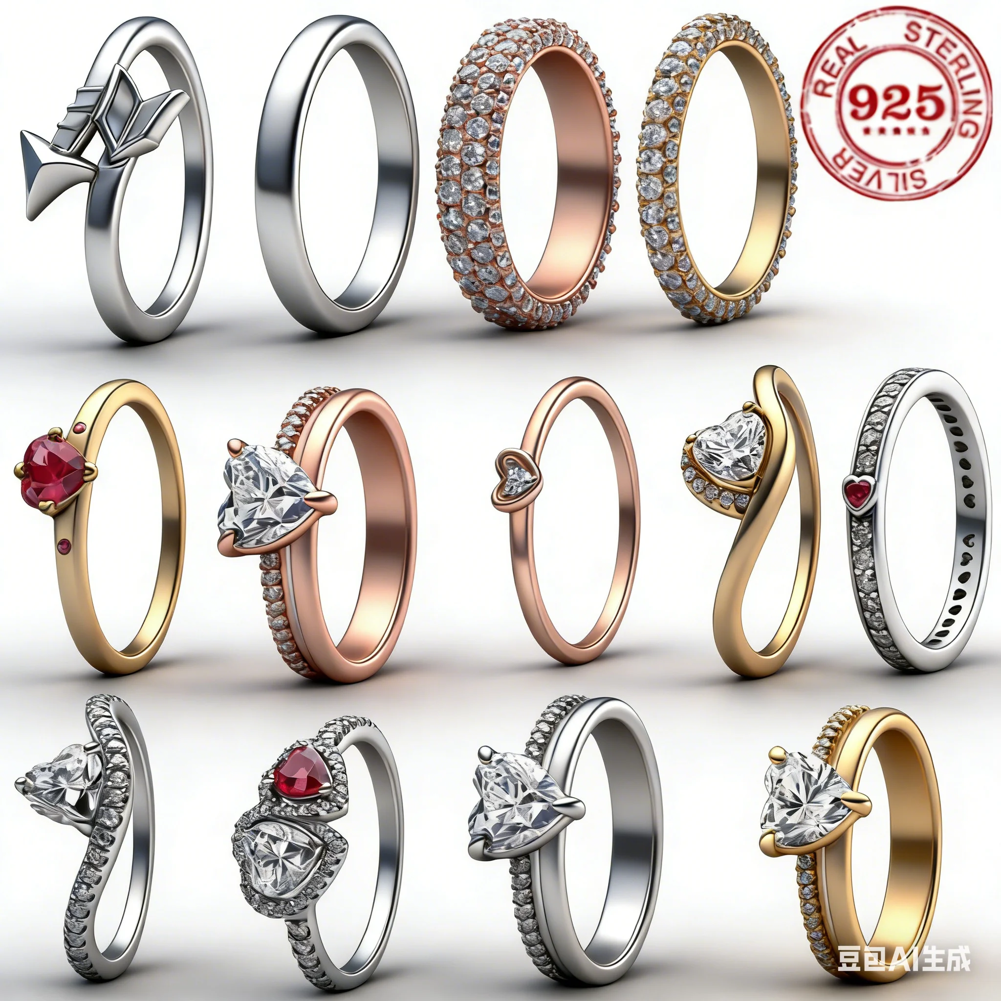 

Стильное кольцо из стерлингового серебра 925 пробы с асимметричным дизайном и двойным элементом в форме сердца, для женщин, для помолвки, свадьбы, изысканное ювелирное украшение.