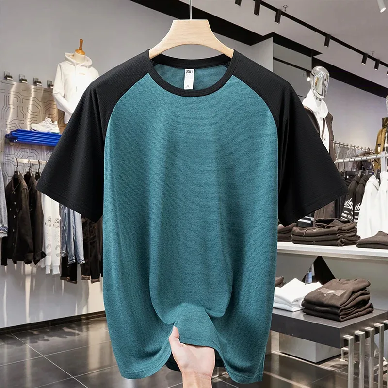 

C быстросохнущая футболка размера плюс 10xl 9xl 8xl летняя облегающая футболка мужская спортивная футболка из 100% полиэстера с короткими рукавами