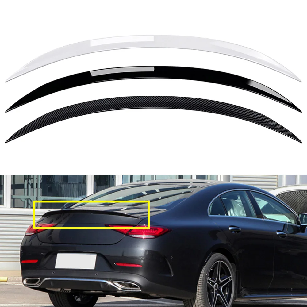 Car Rear Trunk Lip Spoiler Trim Wing Accessories For Mercedes Benz C257 CLS 260 300 350 450 CLS53 AMG 2019 2020 2021 2022