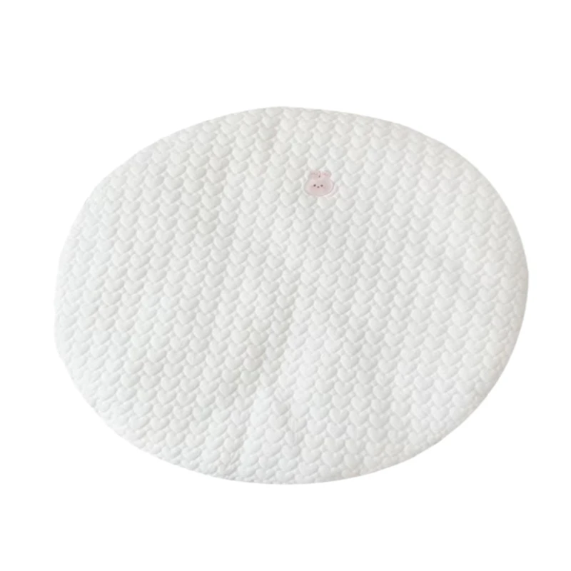 Safe Play Space for Infants Circular Cotton Crawling Mat with Soft Padding