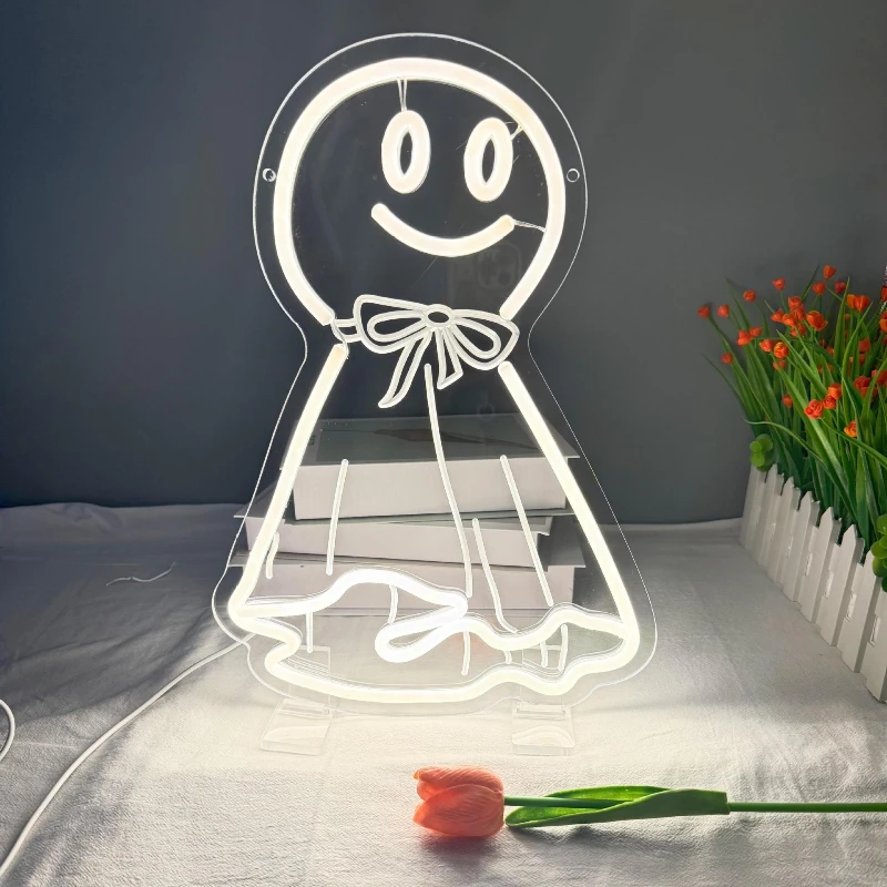 LED Creative-shaped Sunny Doll Neon Light, Acrylic Decorative Ambient Light, Acrylic Light Sign