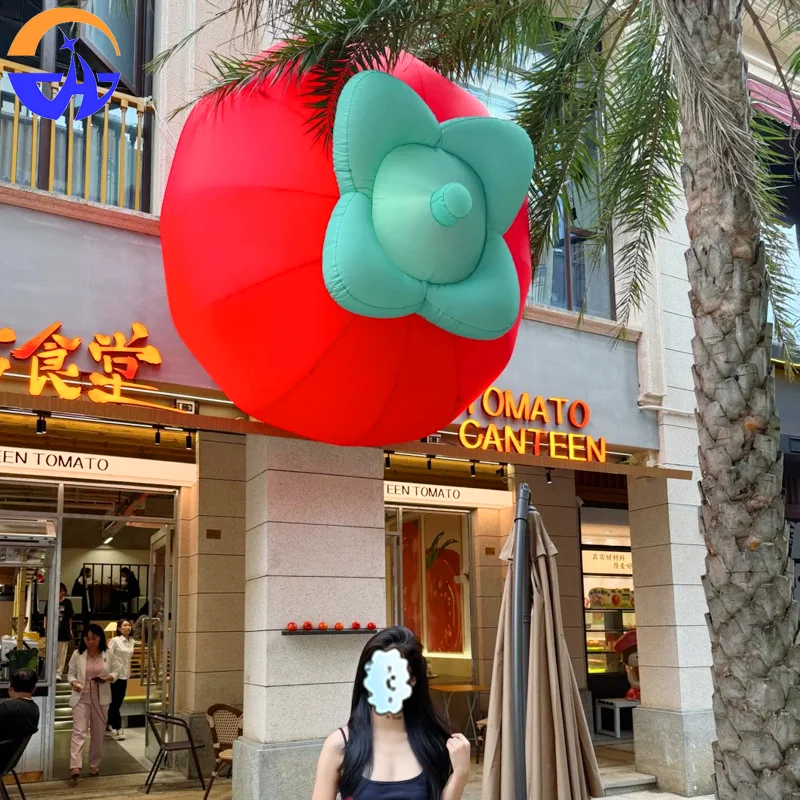Modelo de aire de tomate simulado inflable grande personalizado, accesorios de decoración colgantes para exteriores y centros comerciales