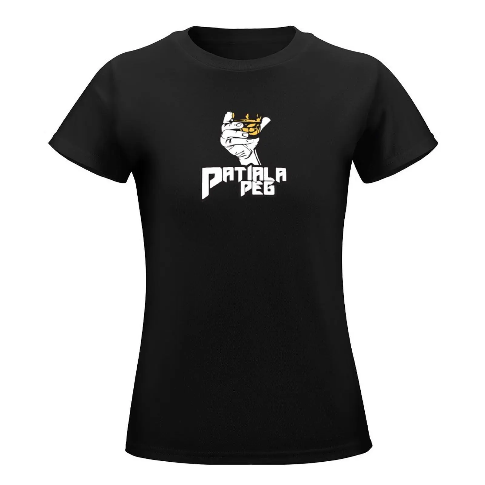 Patiala Peg T Shirt, Punjabi Pop Culture T-Shirt tops Aesthetic clothing kawaii clothes tight shirts for Women