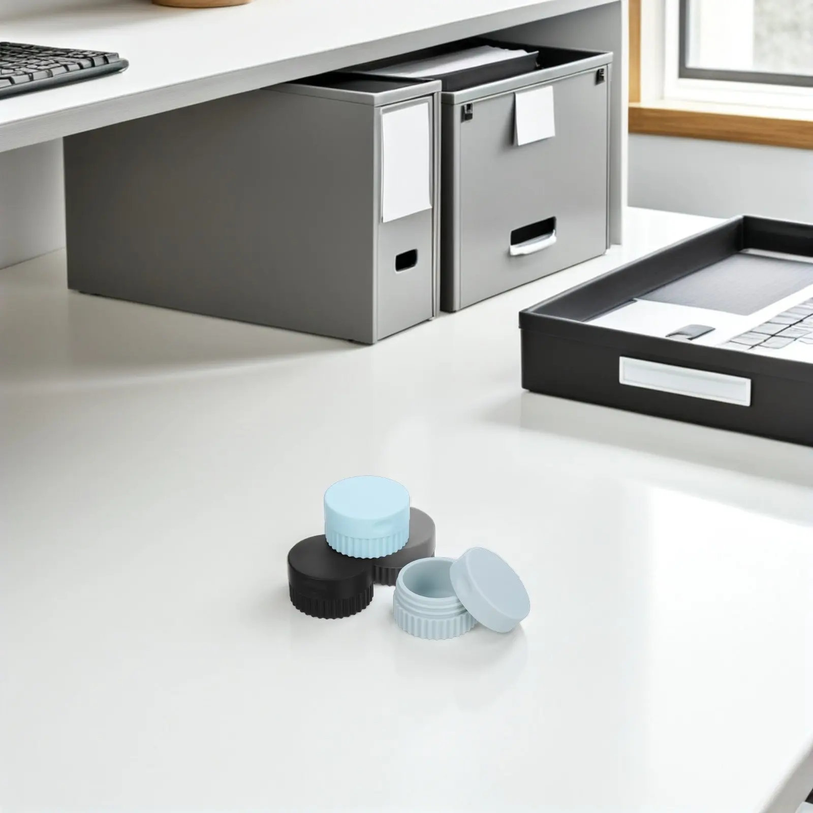 4Pcs Portable Pill Organizer Silicone Travel Pill Case Waterproof Compact Vitamin Container for Medications Supplements Travel