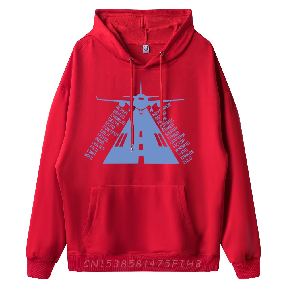 Flugzeug Laufsteg phonetisches Alphabet Flugzeug Pilot lustige Herren koreanische Mode Sweatshirts Illustration