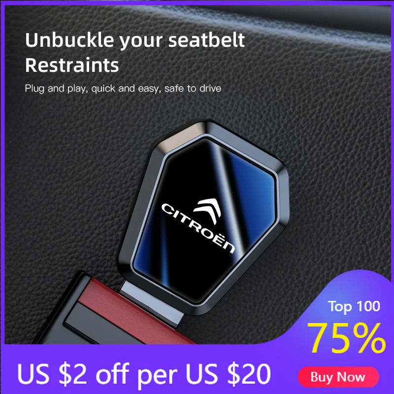 

Новинка 2026: Накладка-удлинитель для ремня безопасности автомобиля (блокиратор пряжки) для Citroen C1, DS3, C2, C3, VTS, C4, Saxo, C4L, C5, C6