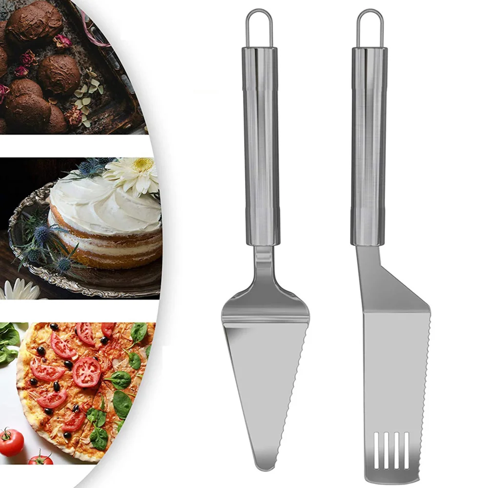 Stainless Steel Blade Pastry Kitchen Baking Tool Cake Cutter Pizza Spatula Pie Server