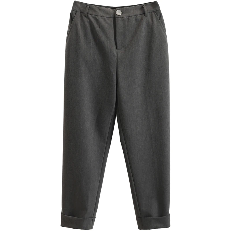 กางเกงลำลองผู้หญิงทรงสลิม รุ่น Commute Sle ปลายขาจั๊ม ขายาว แบรนด์แฟชั่น สีน้ำเงิน สำหรับฤดูใบไม้ร่วง ผลิตจากผ้าโพลีเอสเตอร์ผสม