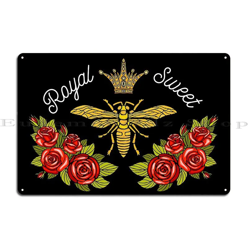 Bee Queen Royal Sweet Emil1993 Metal Signs Wall Create Customize Print Pub Plates Tin Sign Poster