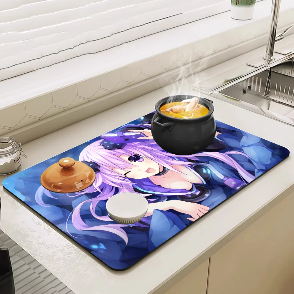 Official Neptunia Kitchen Tableware Dish Drying Mats Desk Drain Pad Heat Resistant Counter Top Mat Non-slip Draining Placemat