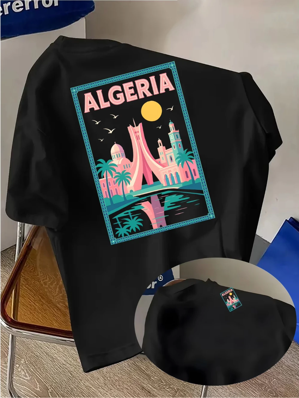 2026 New Maghreb-style Men's Summer Fashion T-shirt with The 