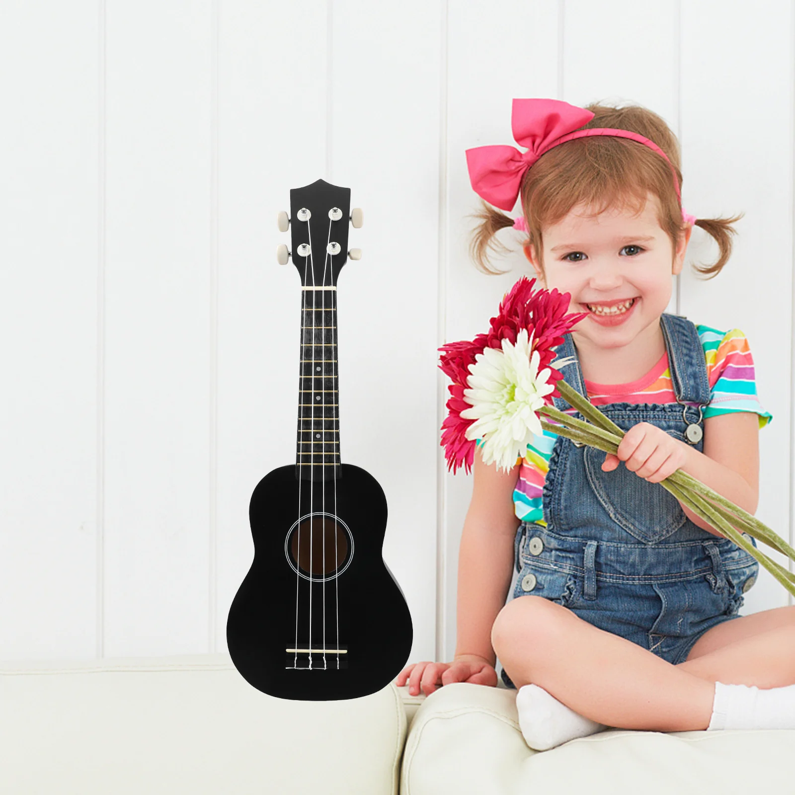 Ukulélé Musical, guitare couleur simulée, Mini Instrument en bois pour enfants débutants, cadeau éducatif, noël et anniversaire