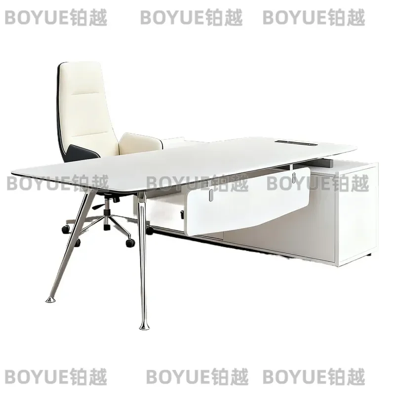 for Boss Desk Simple Modern President Desk Manager Desk Office Table and Chair Combination Single Manufacturer
