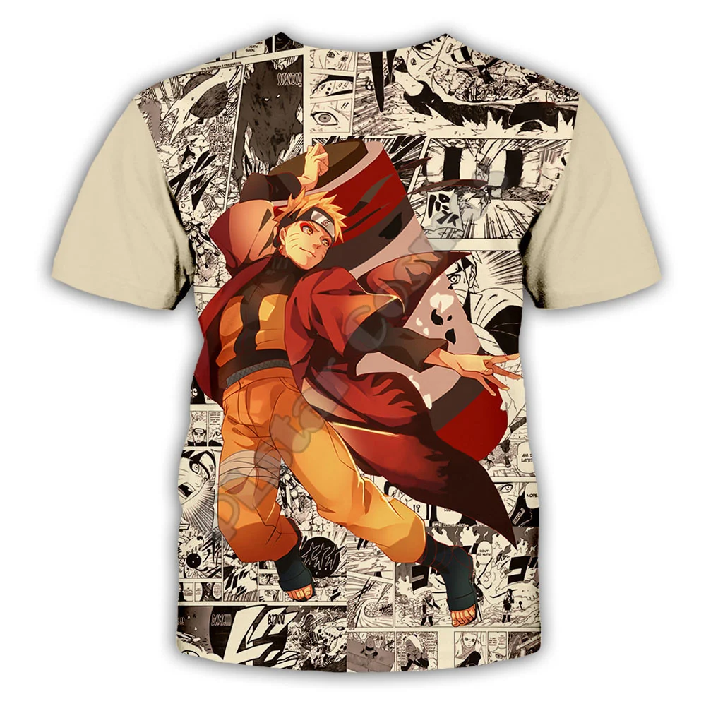 Shippuden Boys Girls T-shirt Japan Anime Men's T-shirt 3D Print Fashion Short Sleeve Naruto Men's T-shirt Oversized Men Clothing