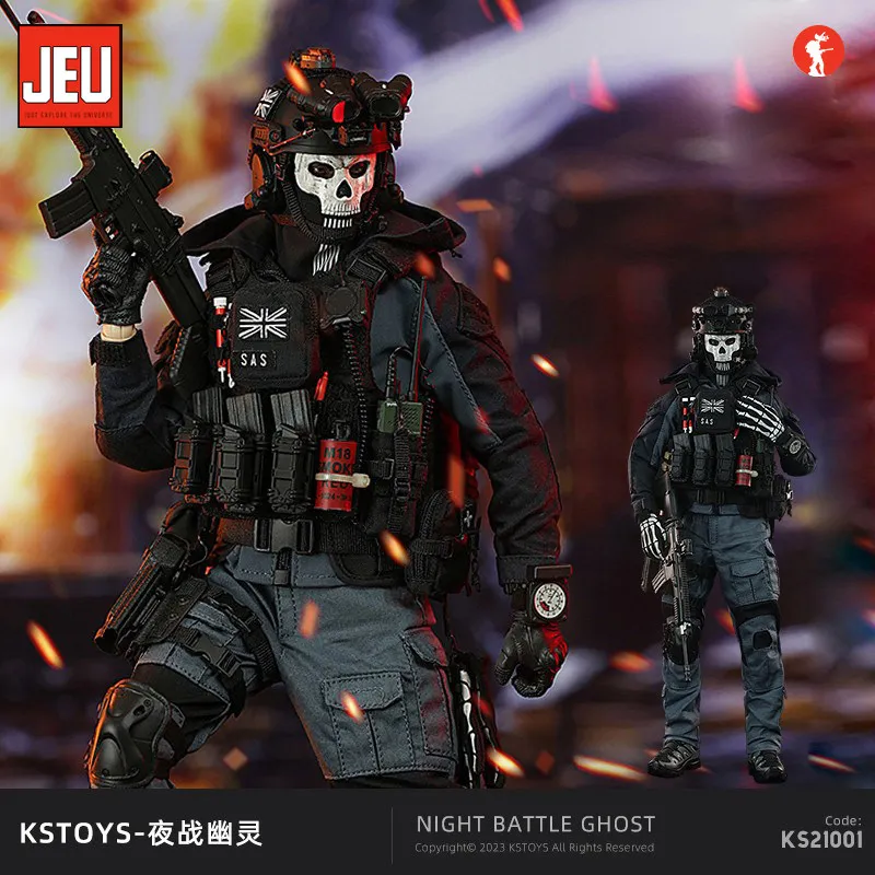 Nowa figurka kolekcjonerska żołnierza wojskowego SAS w skali 1/6, model z ruchomymi elementami, do bitew nocnych, KS21001