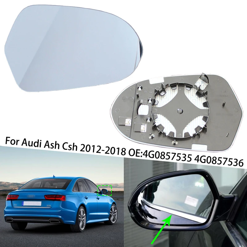 

Left Right Car Replacement Heated Wing Rear Mirror Glass For Audi A6 C7 2012 2013 2014 2015 2016 2017 2018 4G0857535 4G0857536