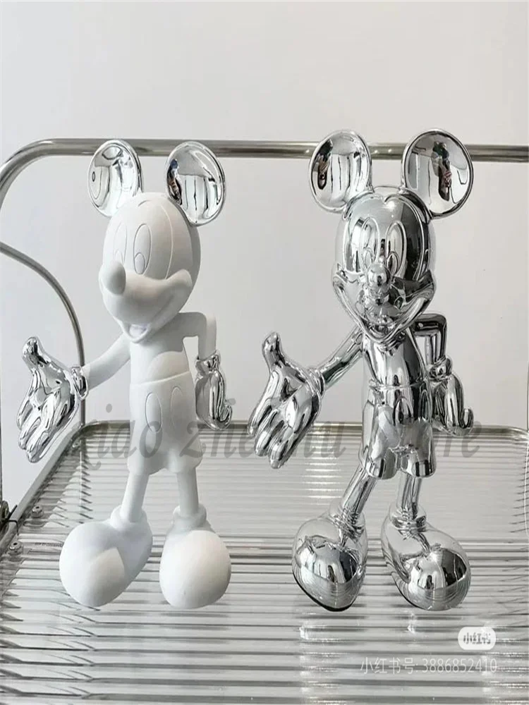 29 cm Disney Mickey Mouse Figure résine bienvenue Posture Action Figurines Anime dessin animé Mickey modèle Statue enfants ornement cadeau