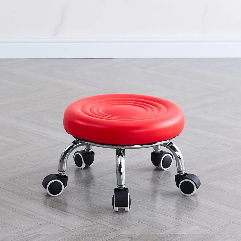 Household wheeled floor-cleaning chairs, wheeled seam sealing stools, low stools, rotating nail and pedicure round stools  스툴 image 5
