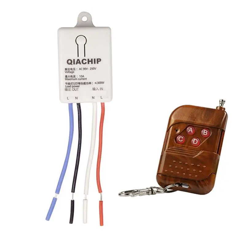 

A99E-433Mhz LED Light Controller Wireless Remote Control Switch AC90-250V+433Mhz 4Keys Remote Control For Electric Doors